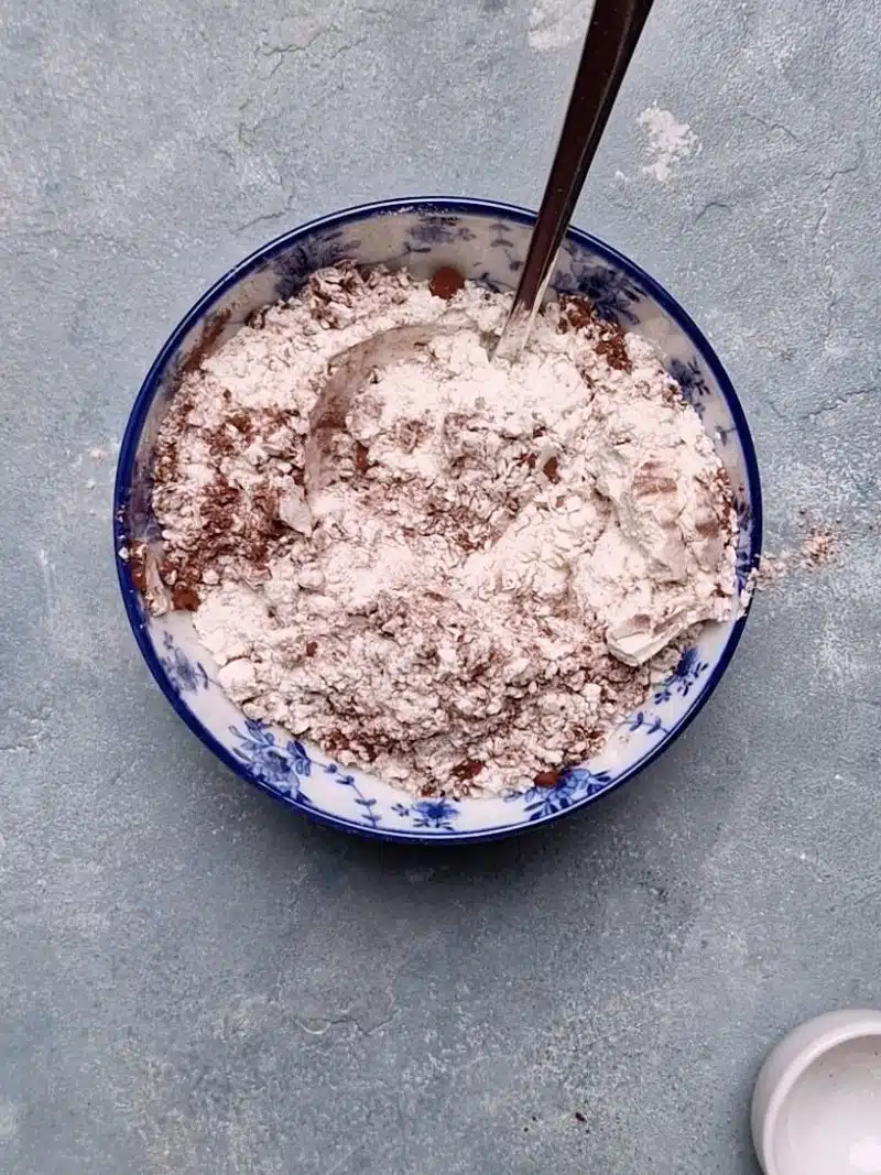 flour and cocoa mixed. 