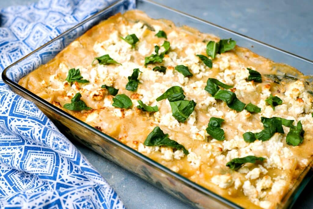 Spinach and feta lasagne - Scandicuisine Spinach and feta lasagne - Scandicuisine